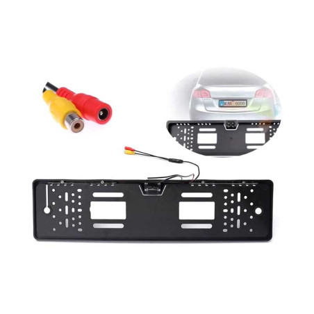 Reverse camera with license plate mount