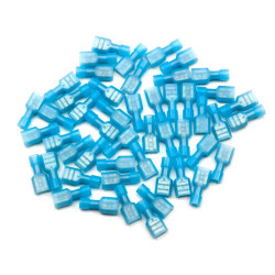 Insulated female connector blue 6.3x0.8mm set 100pcs