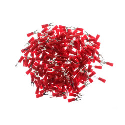 Fork terminal red 4.3mm set 100pcs