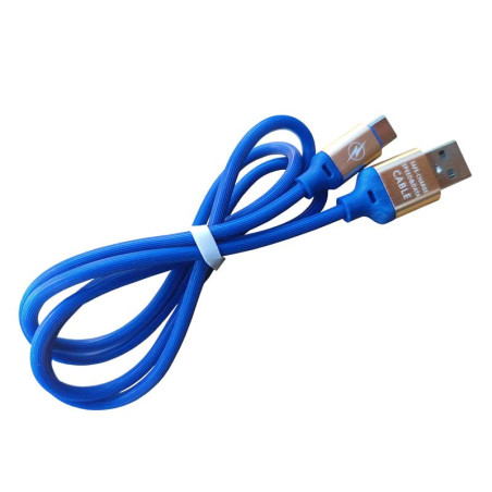 Thick rubberized Type-C cable blue