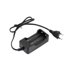 Charger for 2 lithium 18650 batteries mains