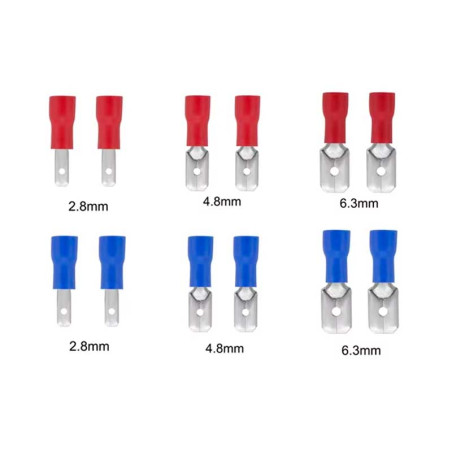 Male insulated connector blue 2.8mm set 100pcs