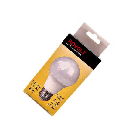 LED-Lampe Rovolt 6W E27 warm