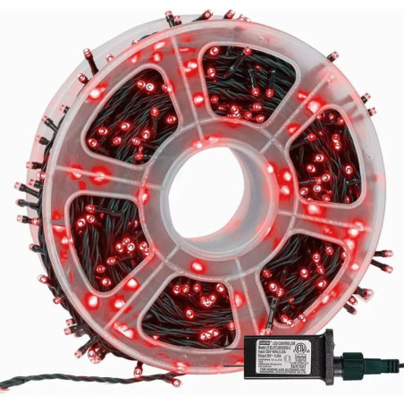 Christmas tree LED string lights 80m red
