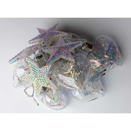 Heart + star light string multicolor 10M