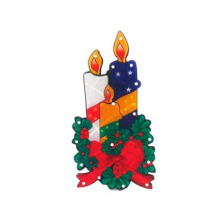Colored candle decoration