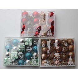 Set of 20 assorted color ornaments