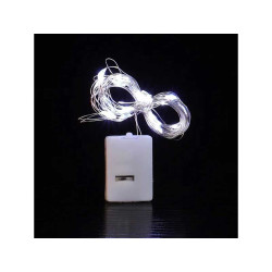 Batterie-Lichterkette 2m, kaltweiß