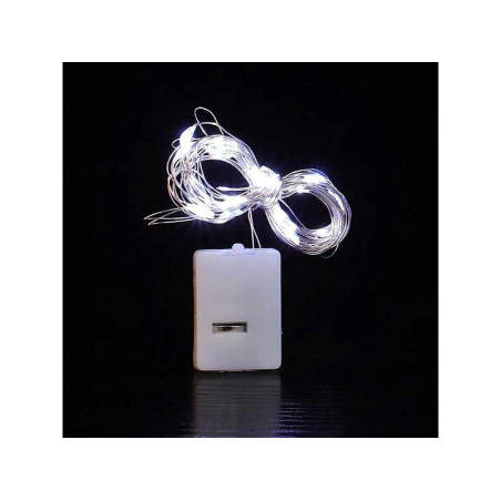 Lampki na baterie 2M biały zimny