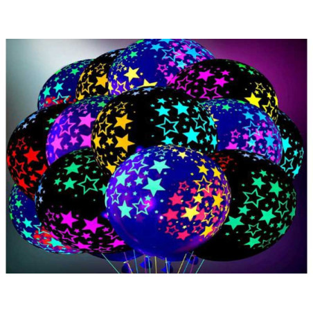 Fluorescent star balloons set 10pcs