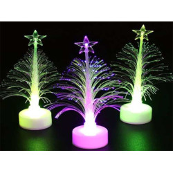 LED tree-shaped lamp with fiber optic