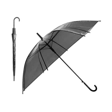 Transparent black umbrella