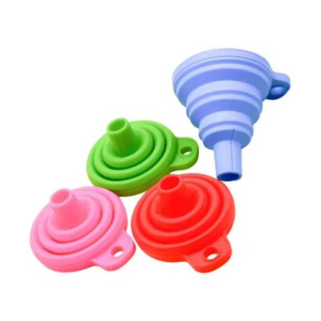 Collapsible silicone funnel