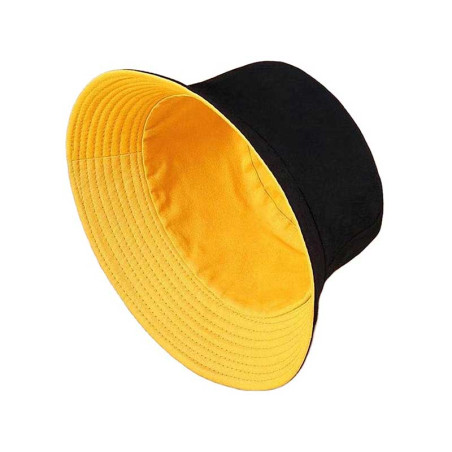 Reversible hat yellow/black