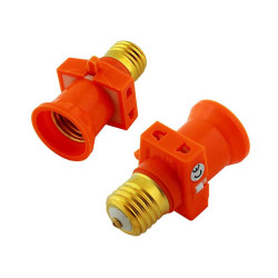 Lampensockel-Adapter mit Schalter und 2 Steckdosen