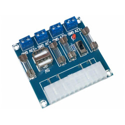 Adaptermodul ATX 24-Pin zu Klemmen, mit USB