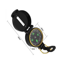 Compass with clip and magnifier