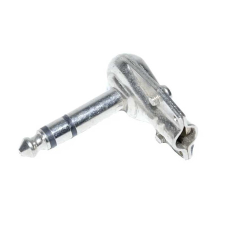 Wtyk jack 6,3mm męski stereo kątowy 90°