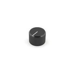 Buton potentiometru negru 23mm metalic