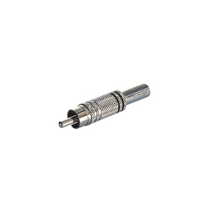 RCA connector metal silver black
