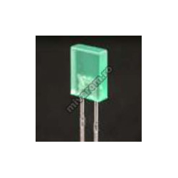 Led 2x5mm dreptunghiular verde