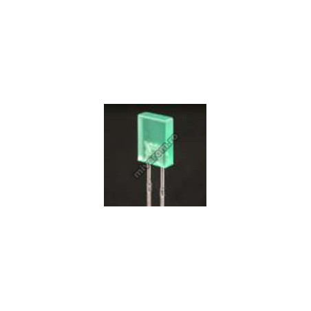 LED 2x5mm rectangular green