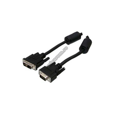 Kabel danych monitor LCD DVI24+1 - HD15(VGA) męski 1,5m