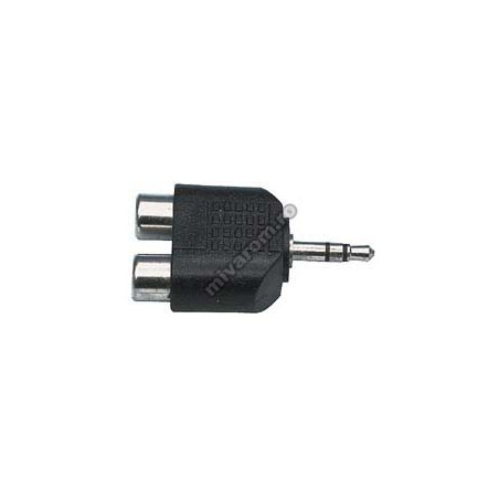 Adapter jack 3,5mm na 2 RCA żeńskie