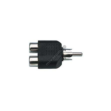 Adapter RCA męski na 2 RCA żeńskie