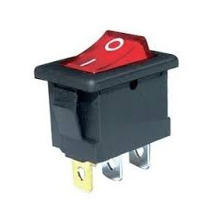 Kleiner LED-Schalter rot, Ein/Aus