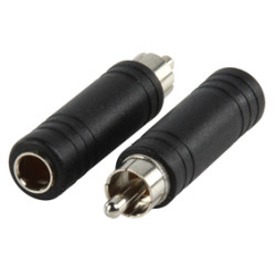 Adapter jack 6.3mm female to male RCA