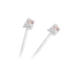 Kabel telefoniczny z wtyczkami 15m biały