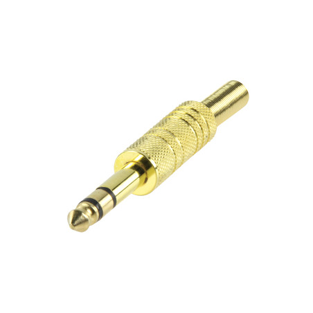 Złącze jack 6.3mm stereo złote