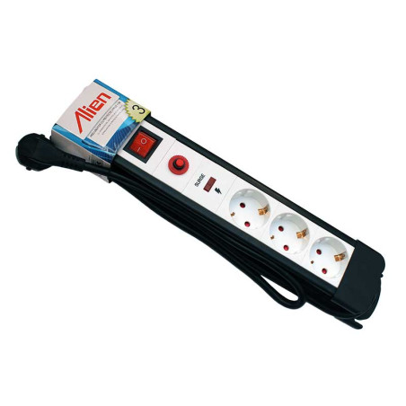 Surge protection extension cord 3-way 3m Alien