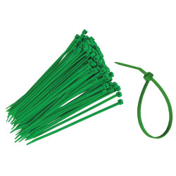 Cable ties 4x300mm set 100pcs green