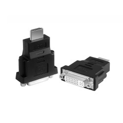 Adapter HDMI męski na DVI żeński srebrny