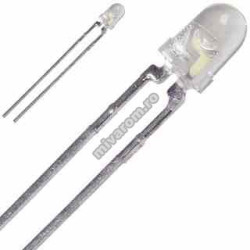 LED 3mm white transparent