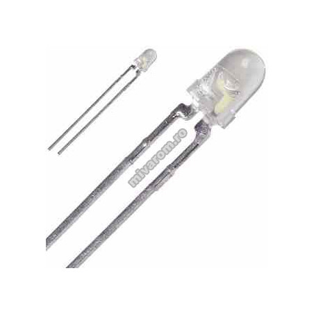 LED 3mm white transparent