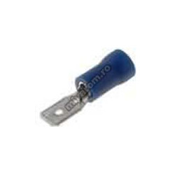 Male insulated connector blue 4.8mm