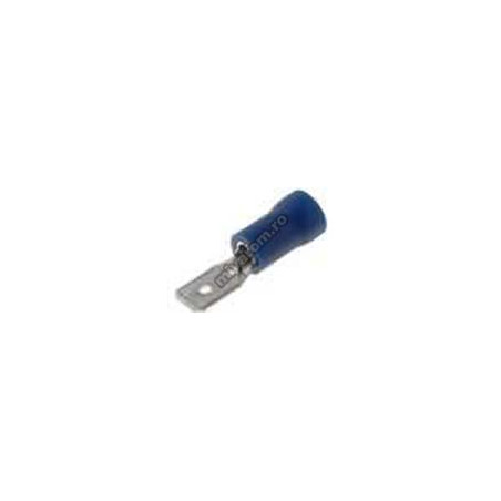 Male insulated connector blue 4.8mm