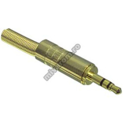 3.5mm stereo gold jack plug