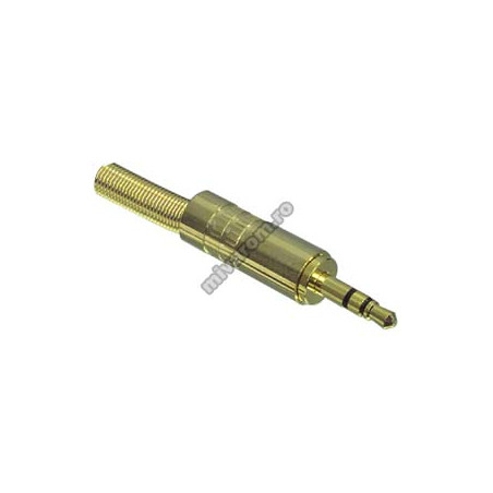 3.5mm stereo gold jack plug