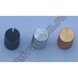 Gałka potencjometru srebrna 10mm metalowa