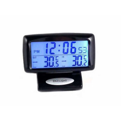 Alarm clock with indoor-outdoor thermometer