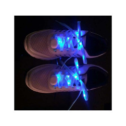 LED shoelaces blue light