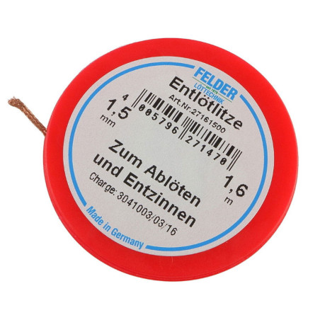 Plecionka rozlutownicza 2mm 1,6m Felder