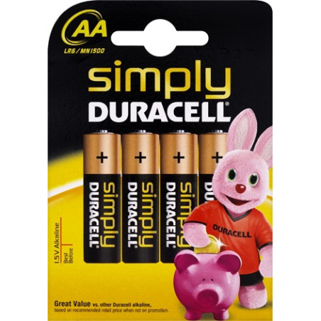 Set 4 Batterien R6 Duracell Simply